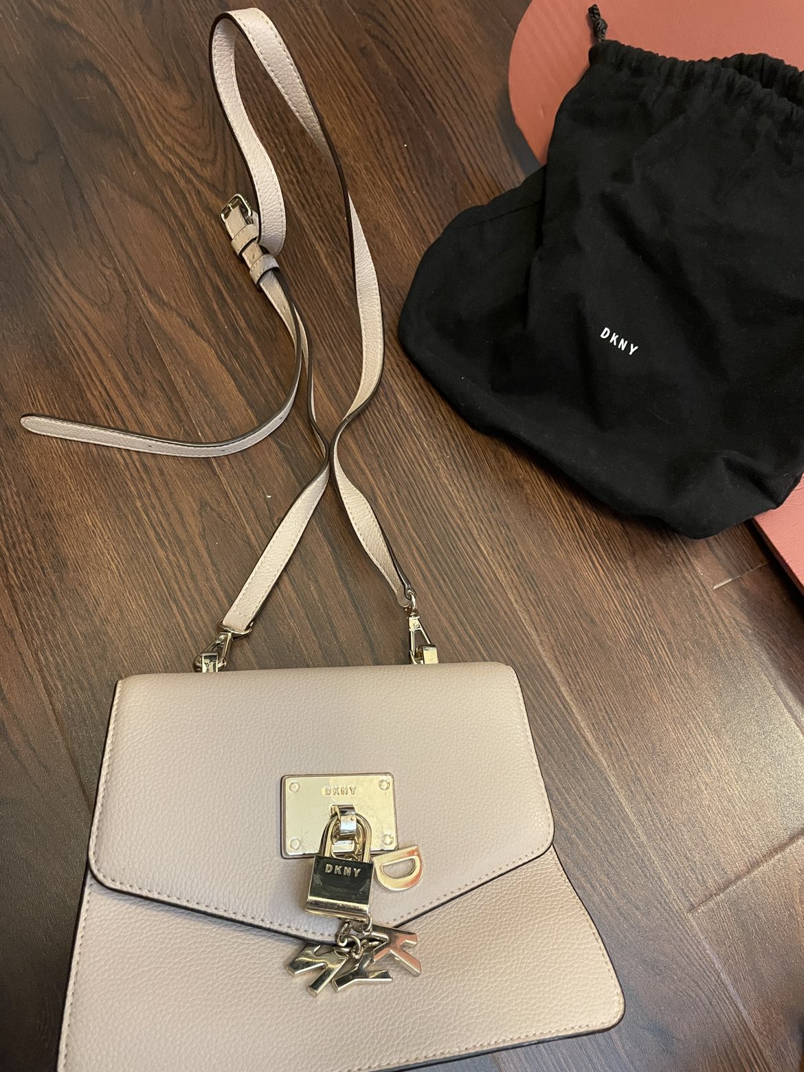 DKNY soft pink crossbody purse