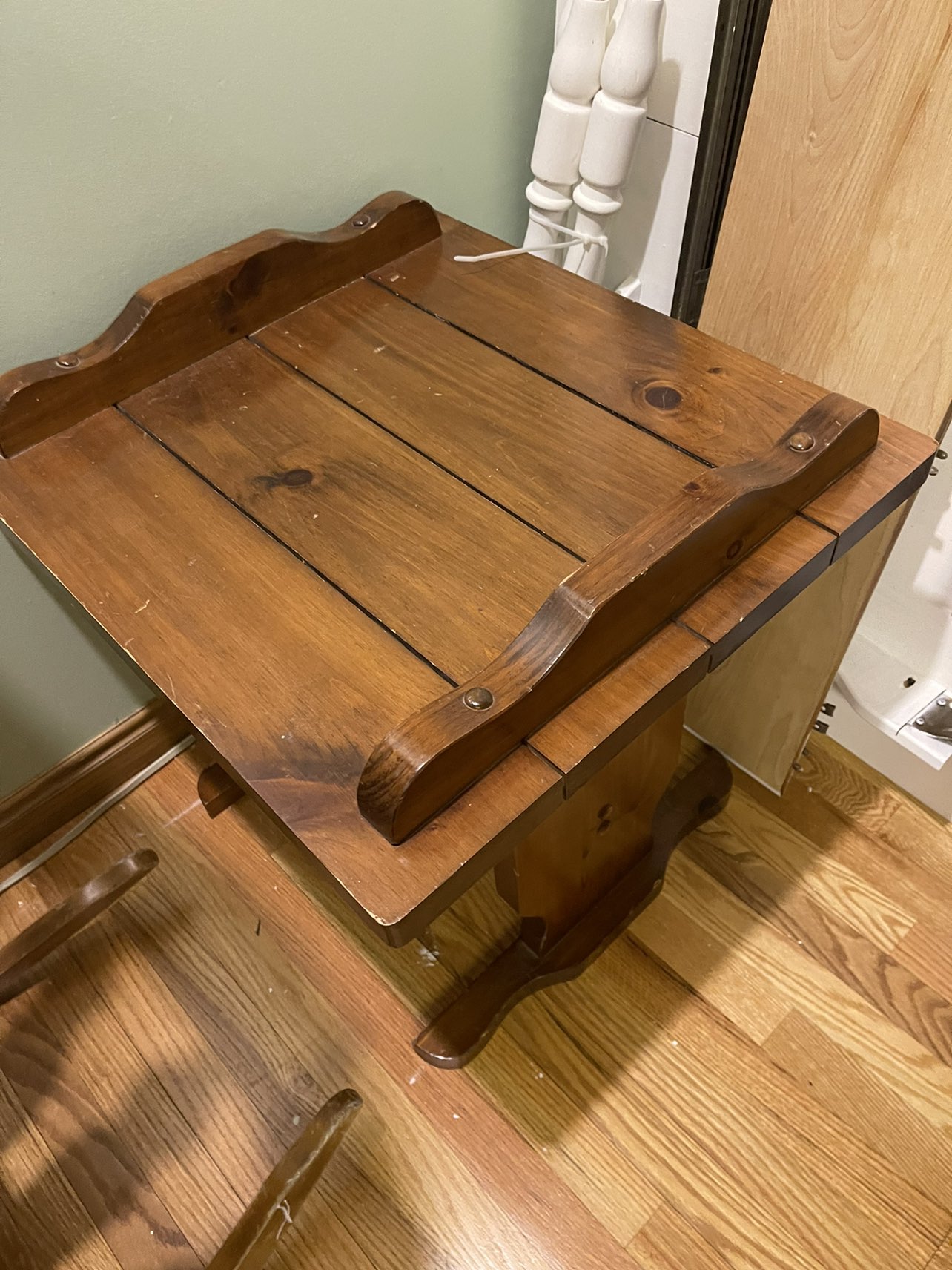 Vintage solid wood matching coffee table and side table - photo 2