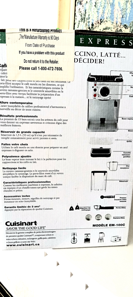 brand new CUISINART, Espresso, Cappuccino, late machine. $100 image indicator(6)