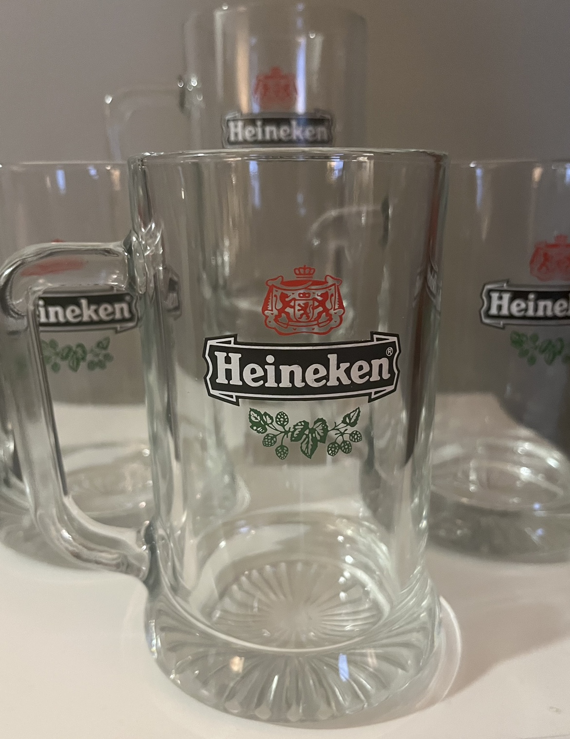 Vintage Heineken Beer Glasses with Crown Mark x4 - photo 4