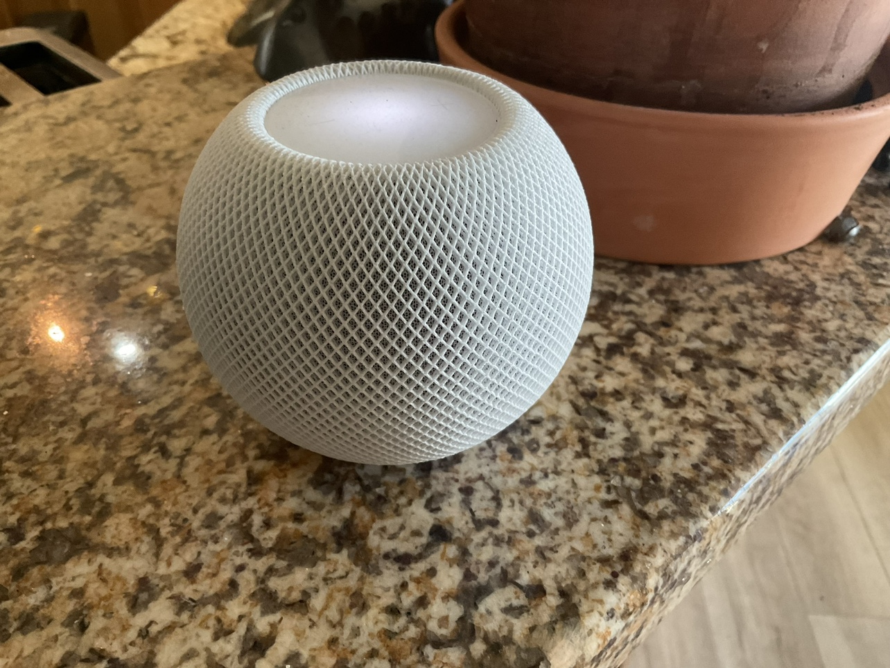 Apple HomePod Mini white and orange or grey