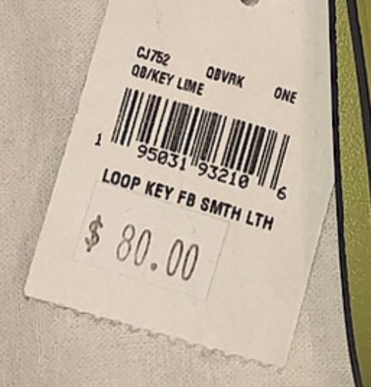 BNWT coach neon leather fob bag charm keychain image indicator(4)