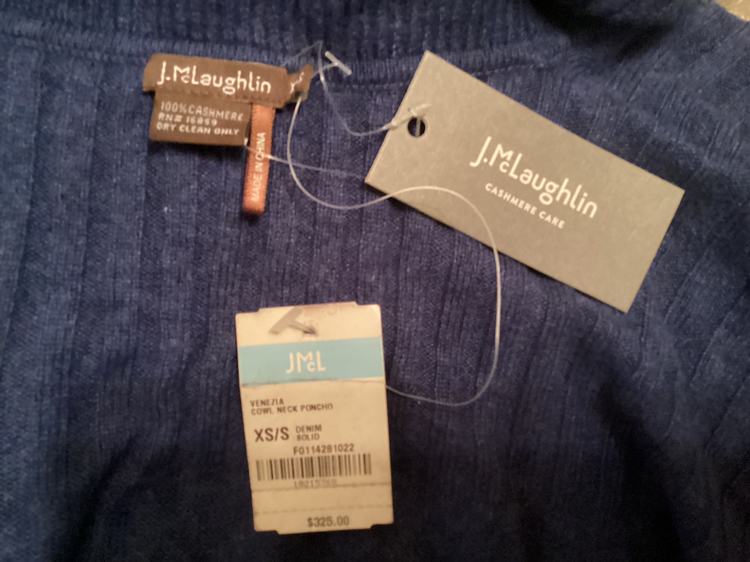 New J.McLaughlin Venezia Cowl Neck Poncho - photo 2