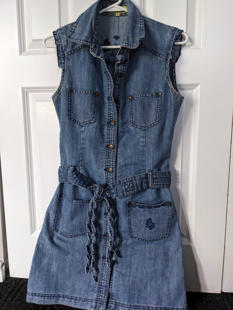 super cute denim dress thumbnail