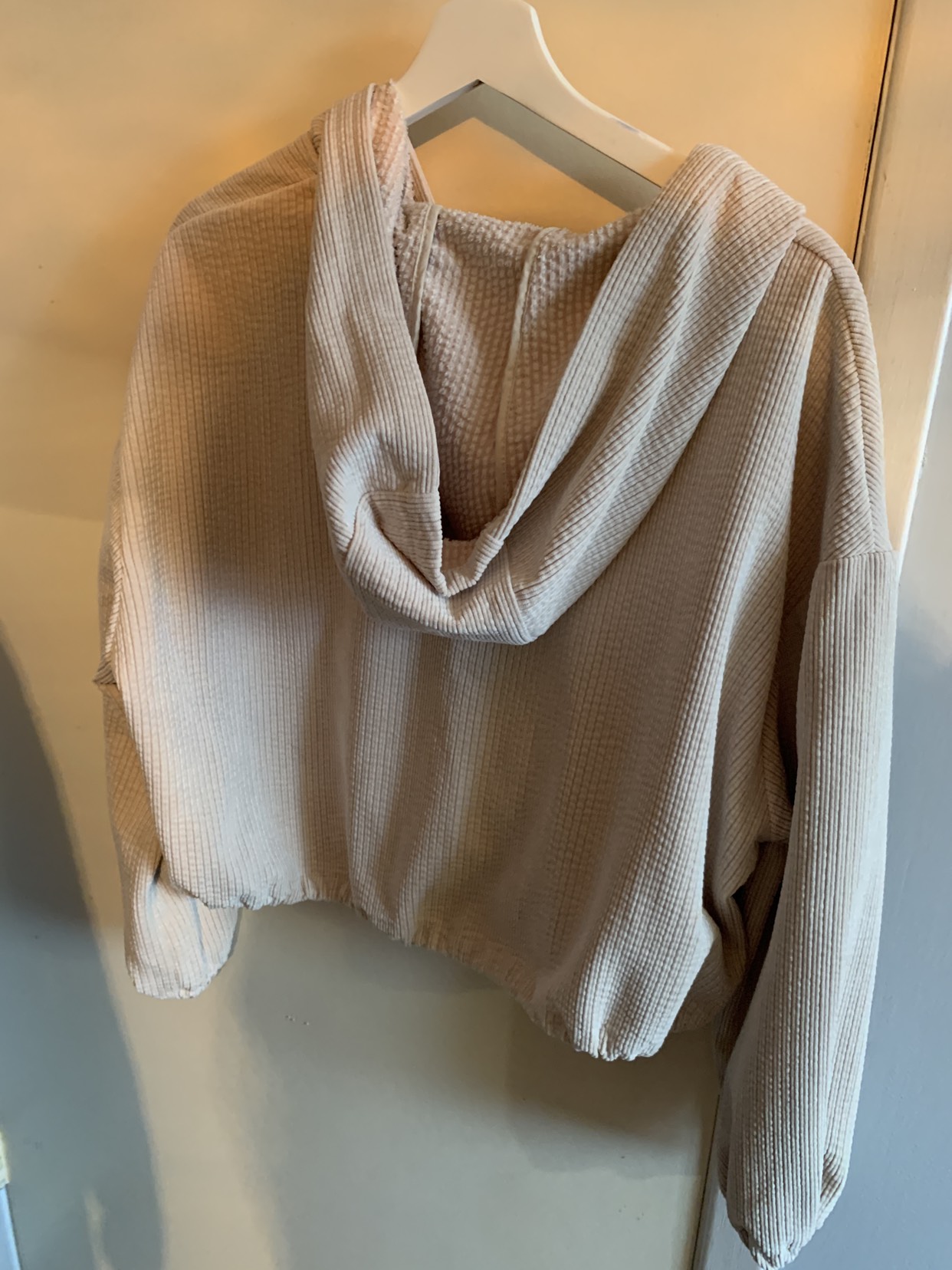 Zara beige hoodie zipup - photo 3