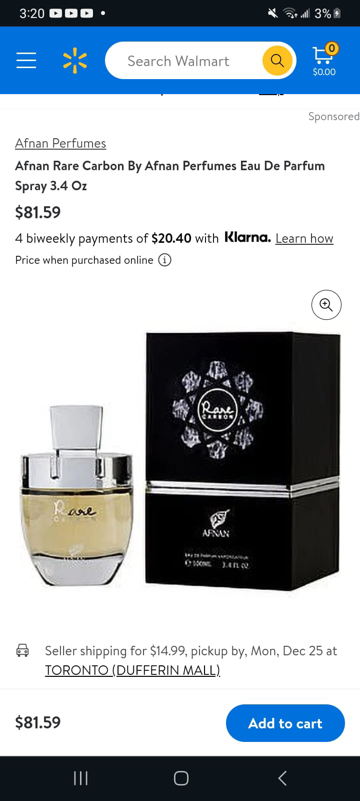 Afnan rare carbon 100 ml - photo 2