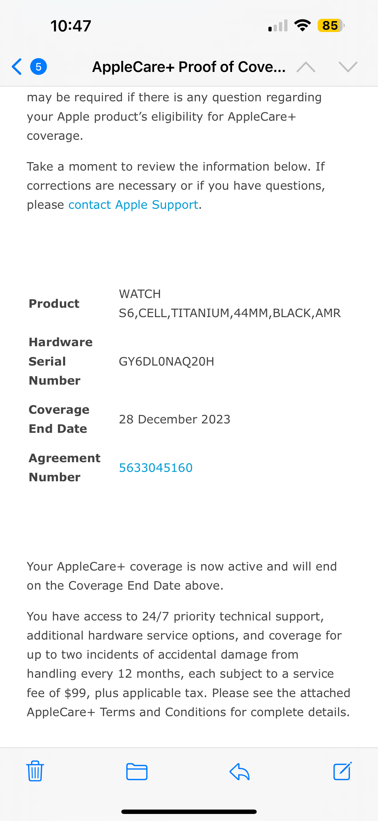 Apple Watch S6 CELL, TITANIUM, 44MM, BLACK - photo 2