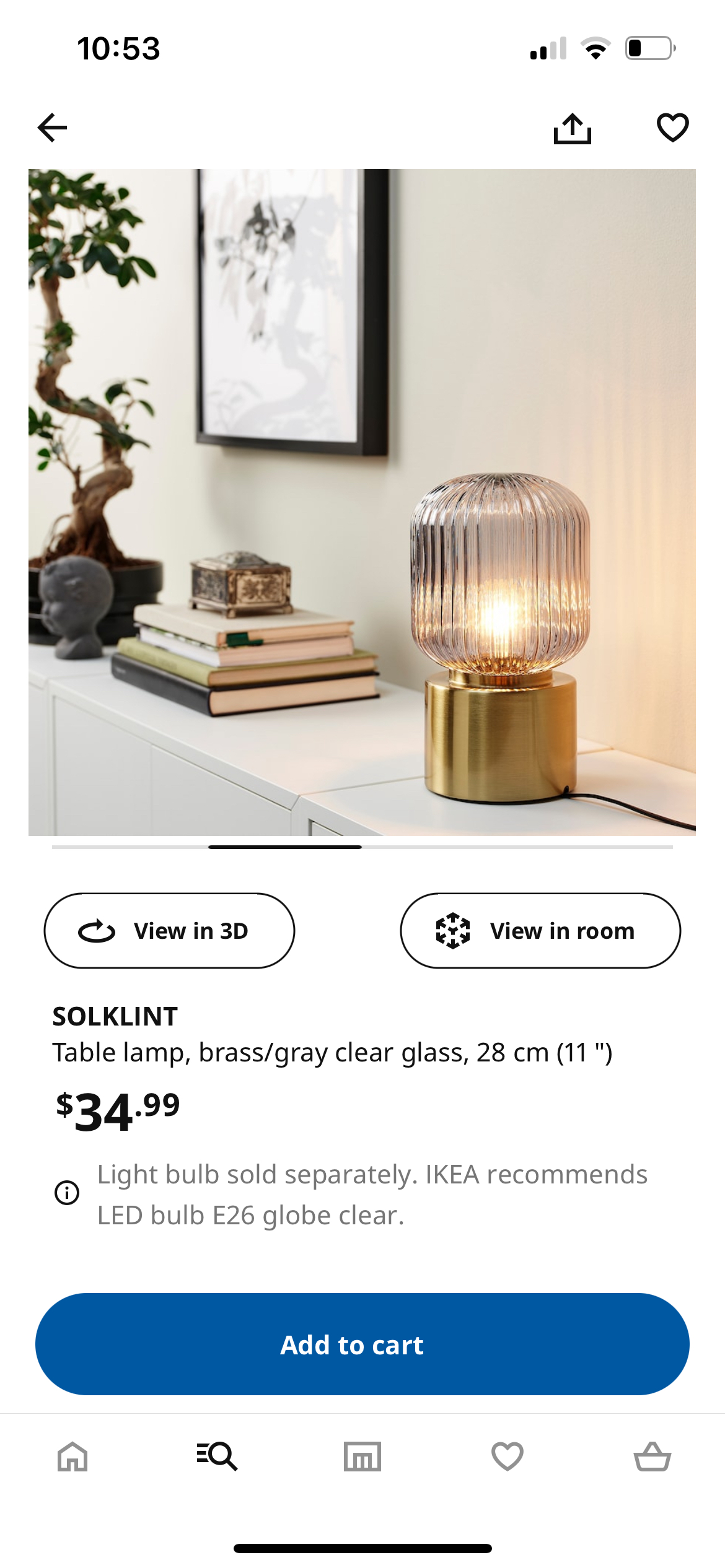 IKEA table lamp. LED bulb is included image indicator(3)