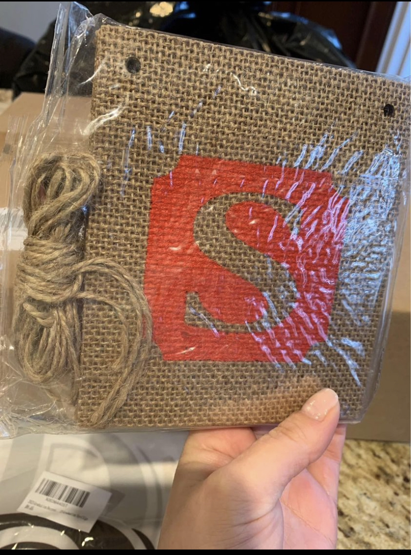 #SellingSpree New merry Christmas burlap garland banner image indicator(2)