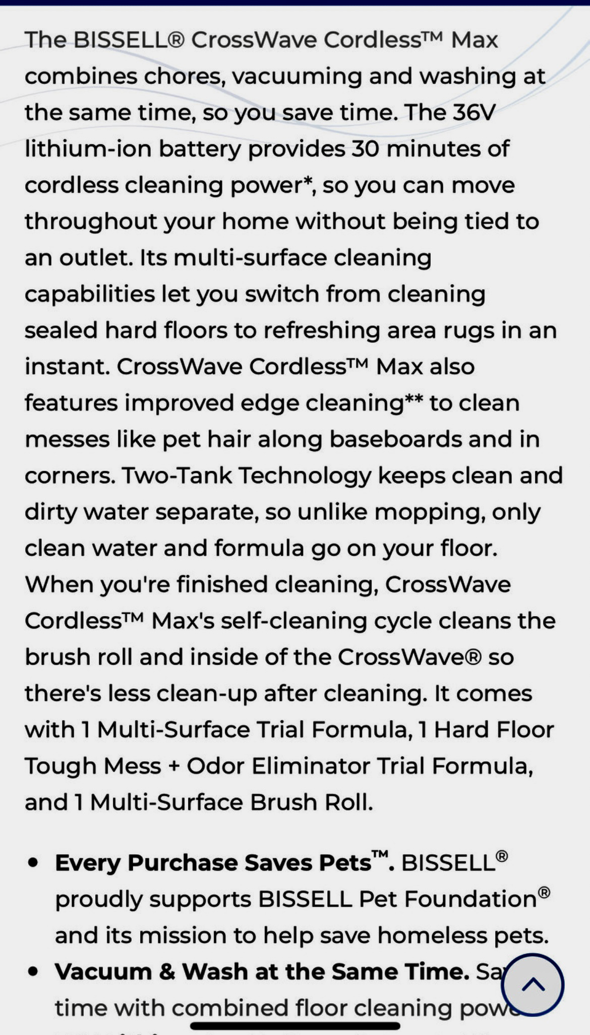 BISSELL® CrossWave Cordless™M Max image indicator(3)