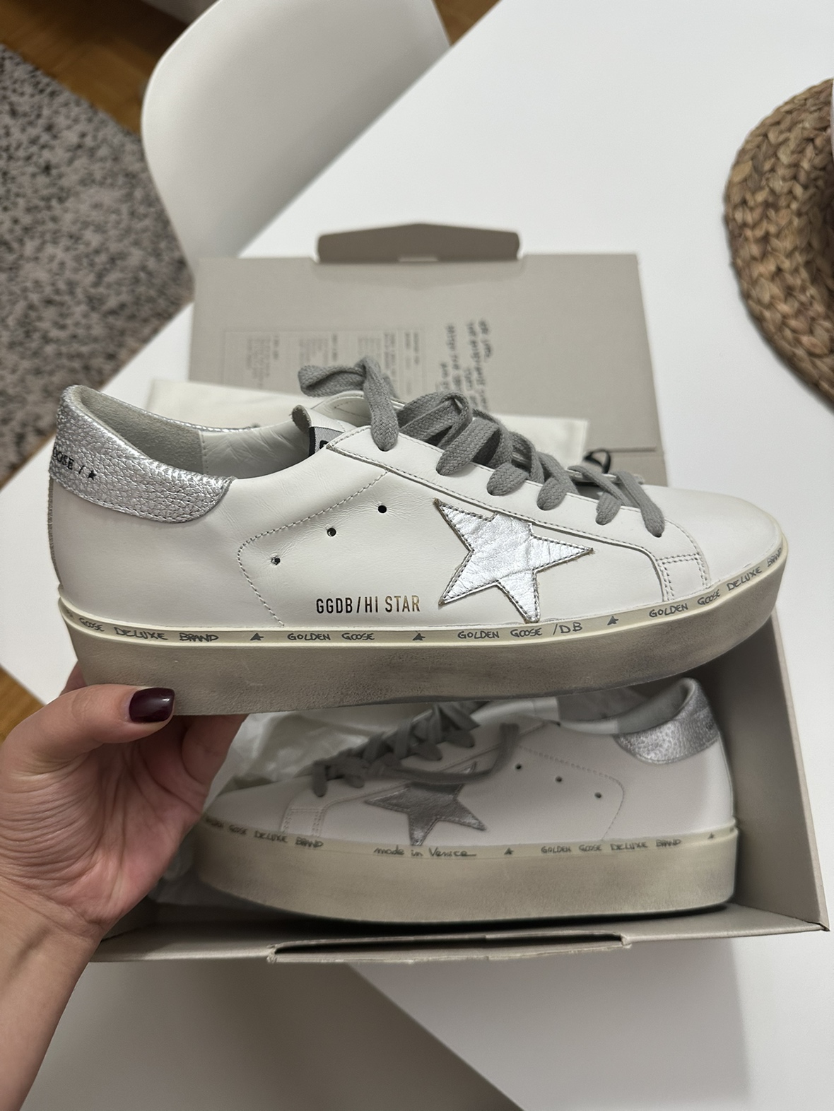 NEW Authentic Golden Goose sneakers with their box and dust bag thumbnail
