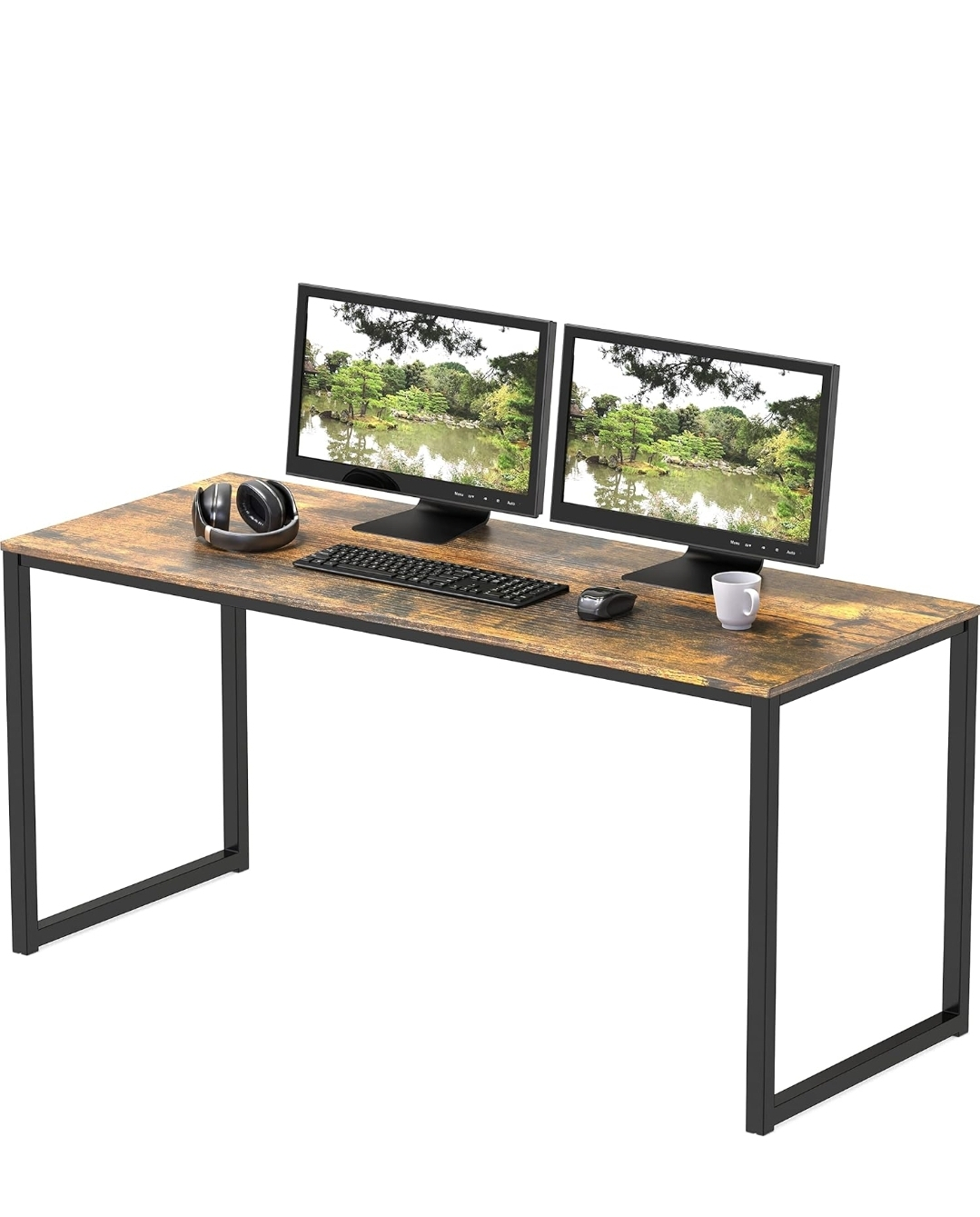 *BRAND NEW* SHW Home Office Computer Desk, Rustic Brown, 48-Inch thumbnail
