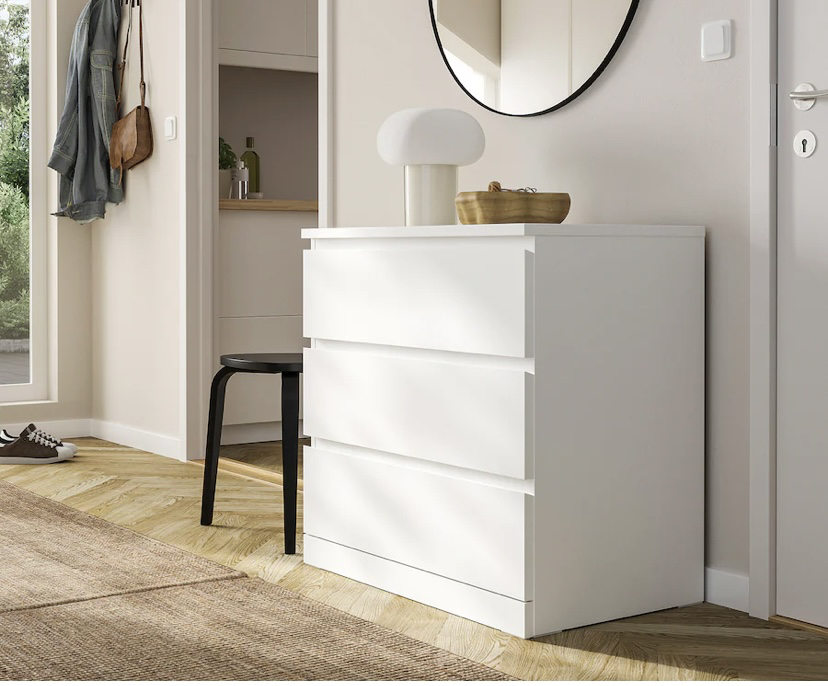 3 Drawer Chest in white color - ASSEMBLED - photo 2
