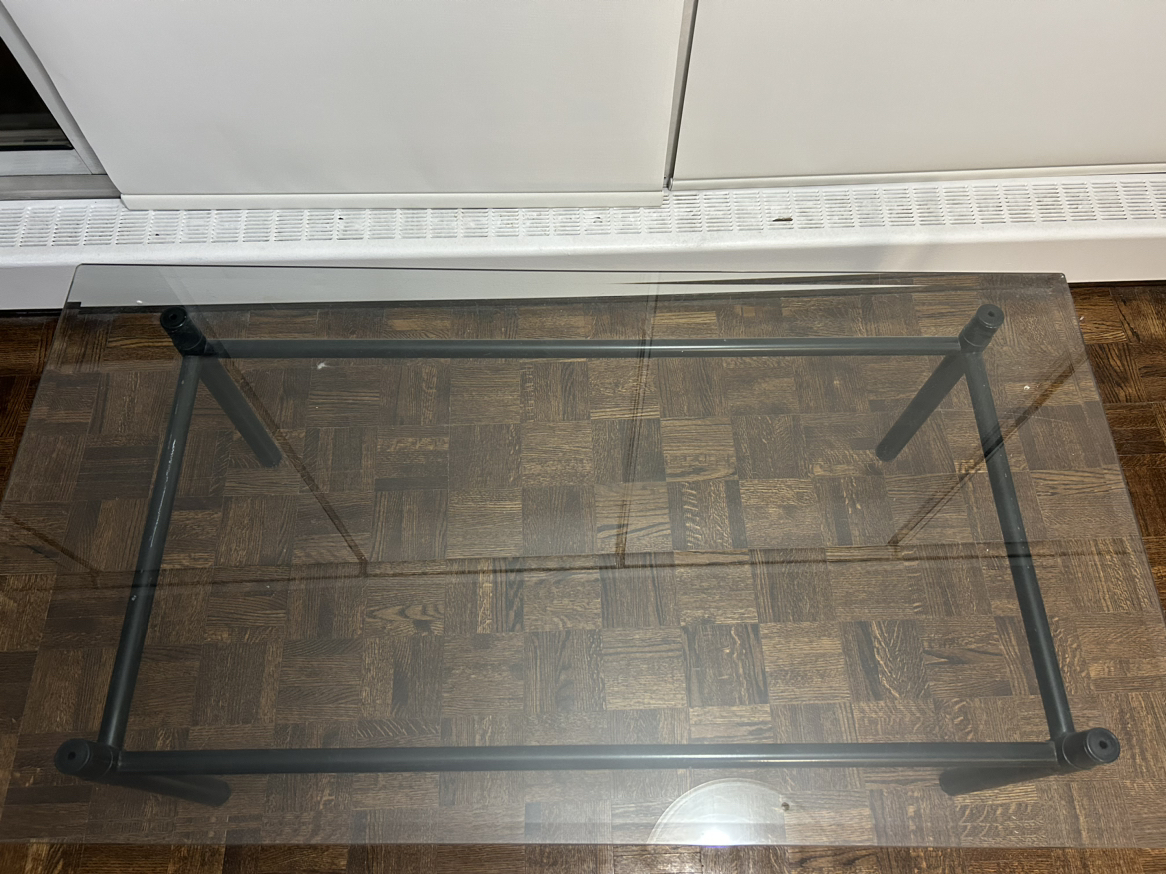 Glass table with metal legs image indicator(2)