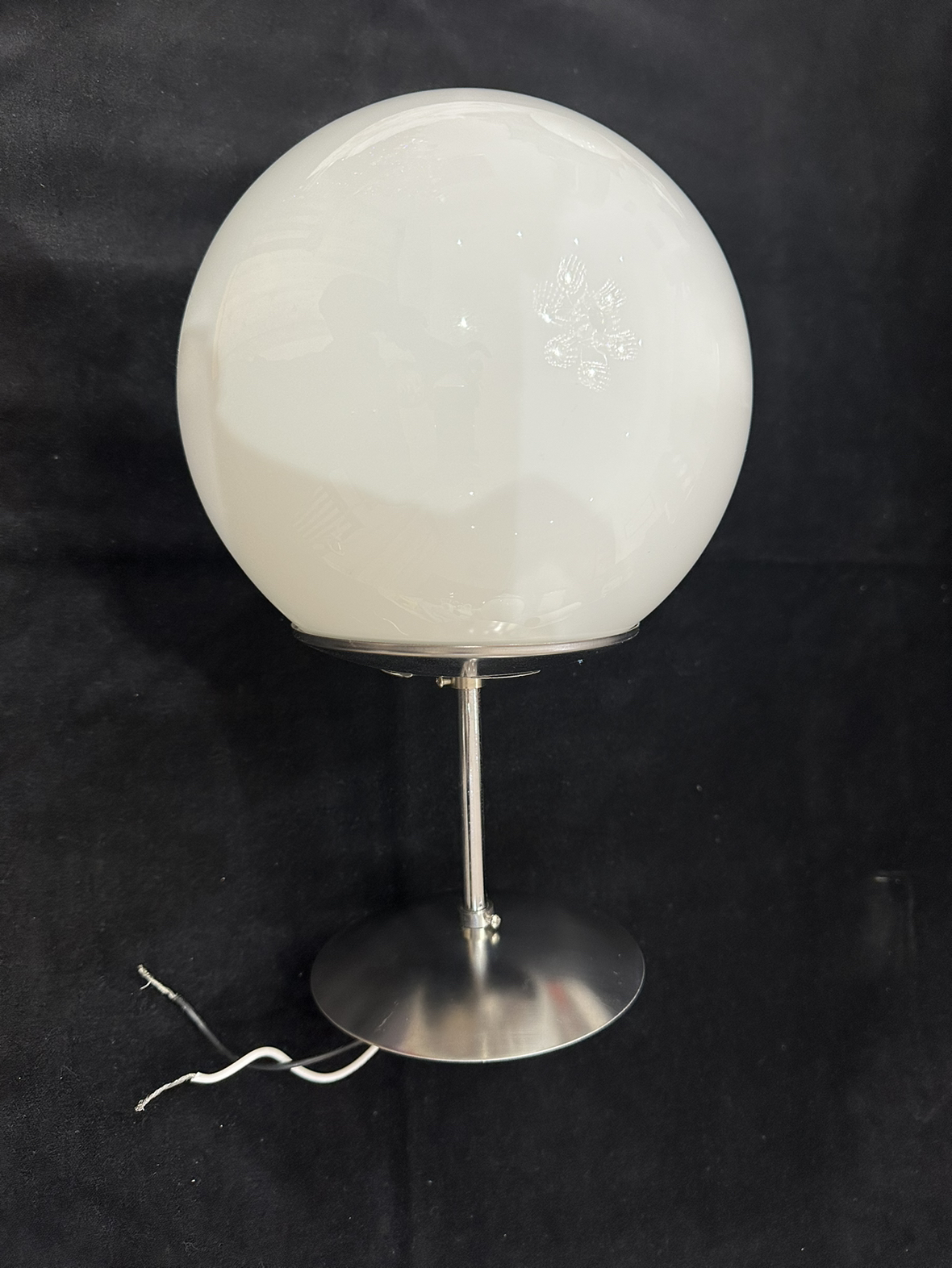 #freecycle - 8” White Globe flush mount ceiling light fixture - photo 3