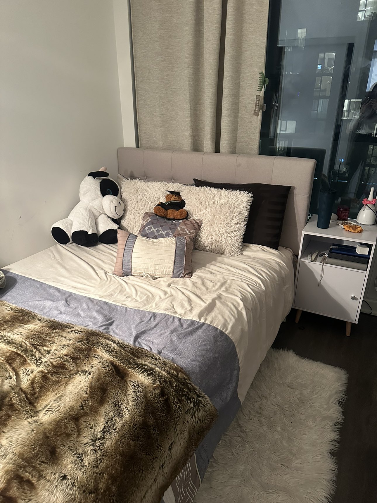 Bed Frame and Mattress (Full Size - like new!!) #SellingSpree