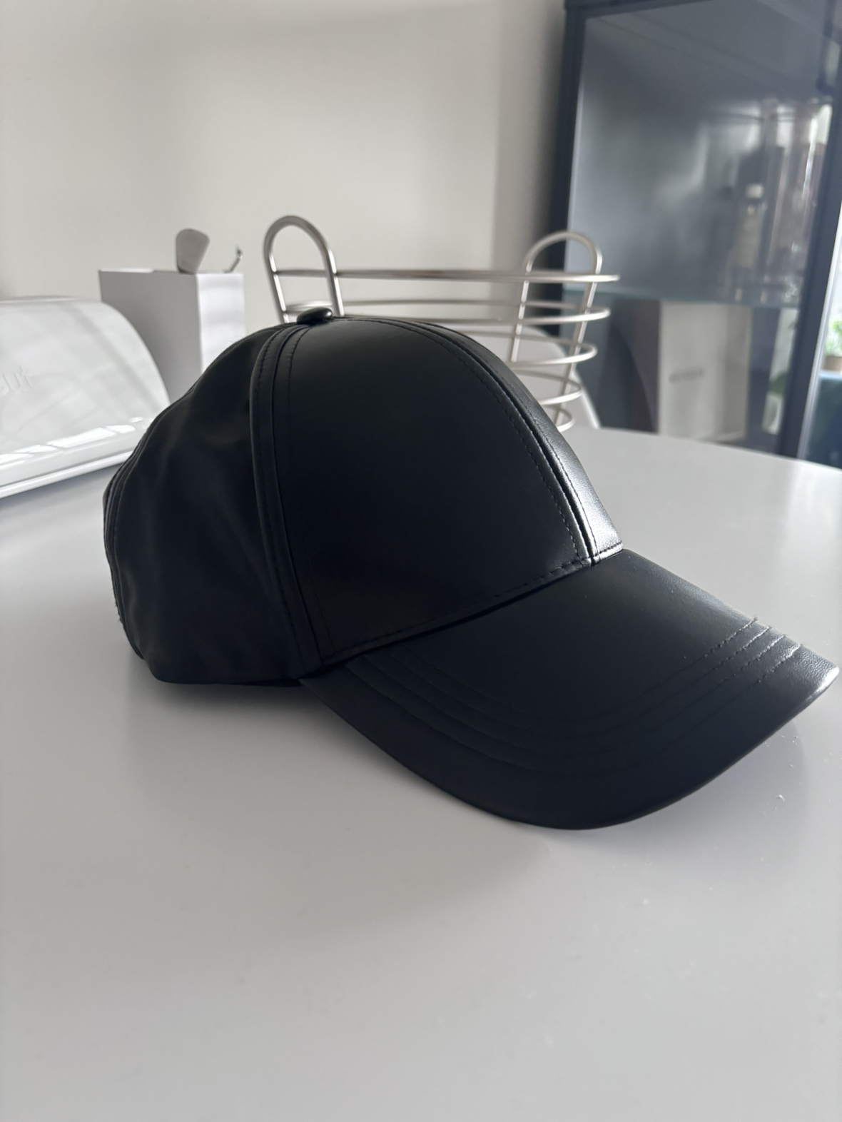 Faux leather hat from Zara 🥕