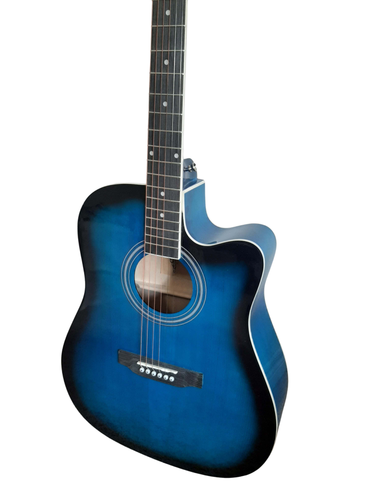 Acoustic guitar 41" for beginners Brand New blue image indicator(4)