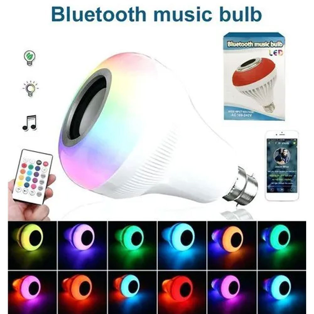 Led Bulb with Bluetooth Speaker Music Light With Remote image indicator(2)