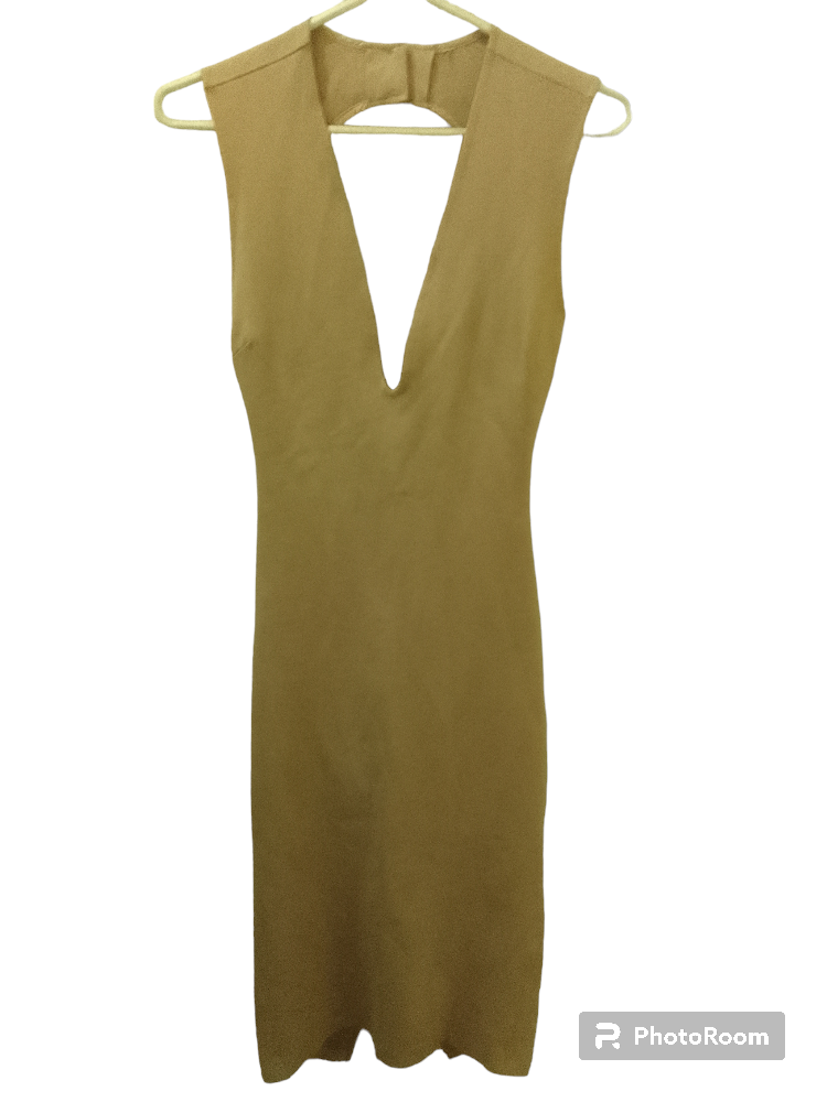 Nude Open Back Dress