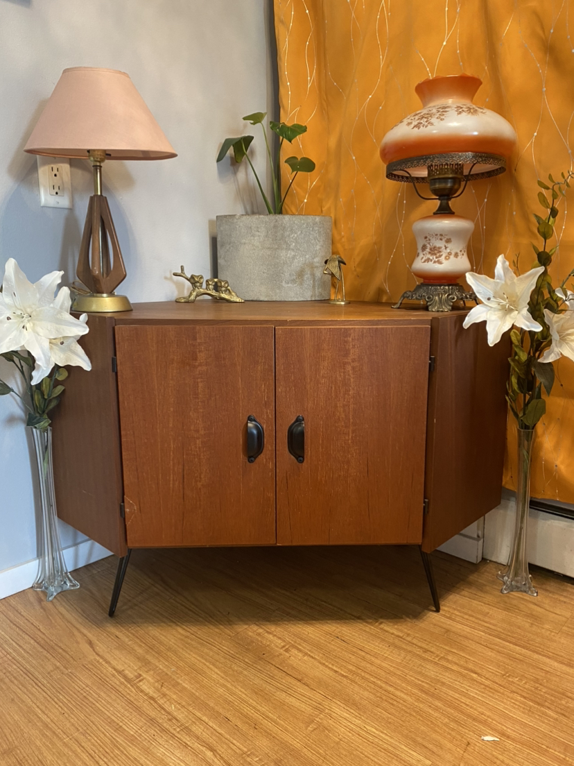 MCM Teak Corner Cabinet (Delivery Available) thumbnail