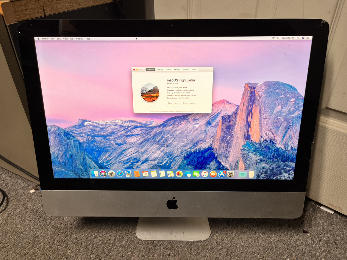 21” apple iMac  Glass has line $59 only