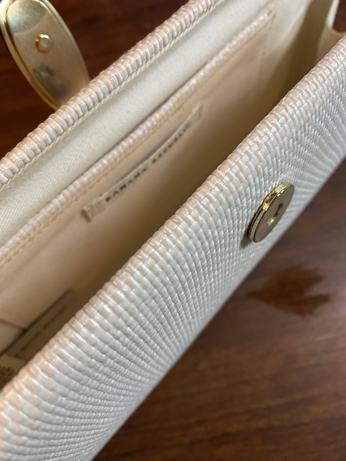 Vintage Banana Republic white clutch purse - photo 3