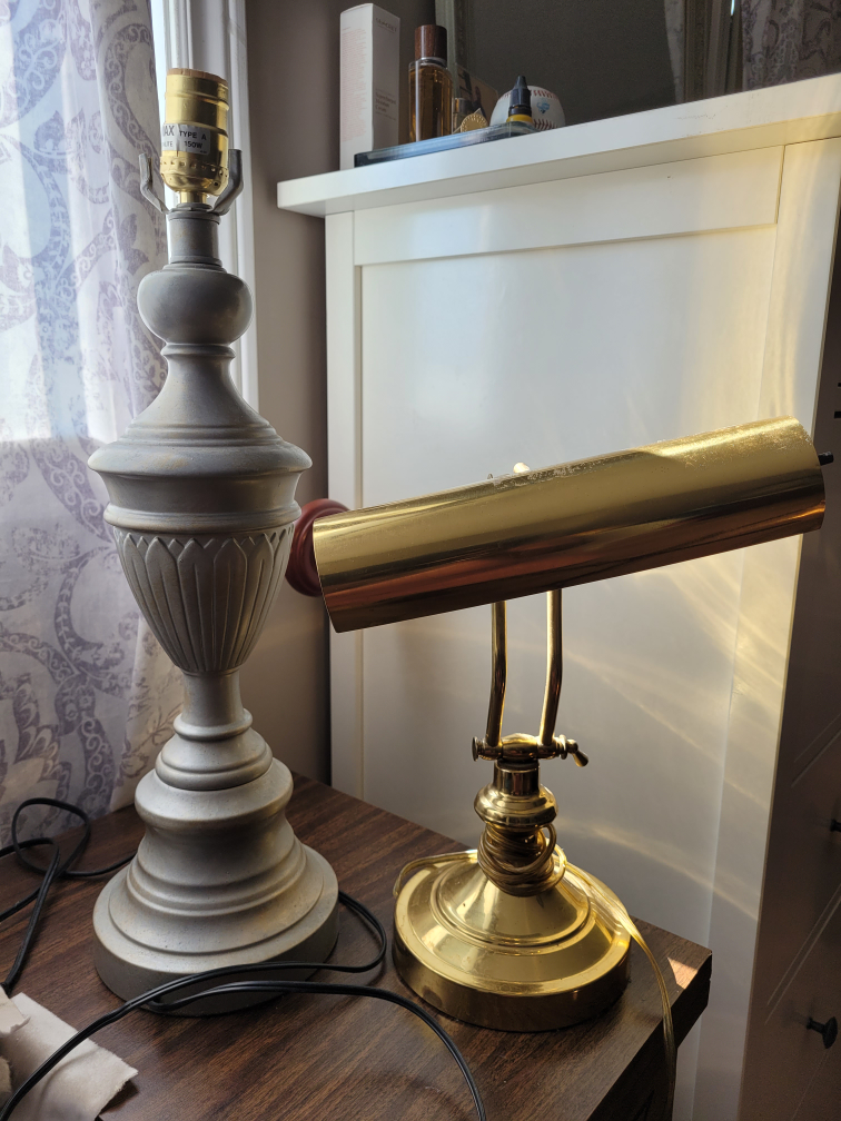 Brass Reading Lamp & side table lamp $10