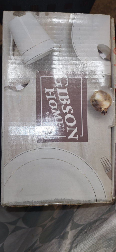 Gibson Home Tuxedo deluxe Ceramic 12 pcs dinnerware set image indicator(2)