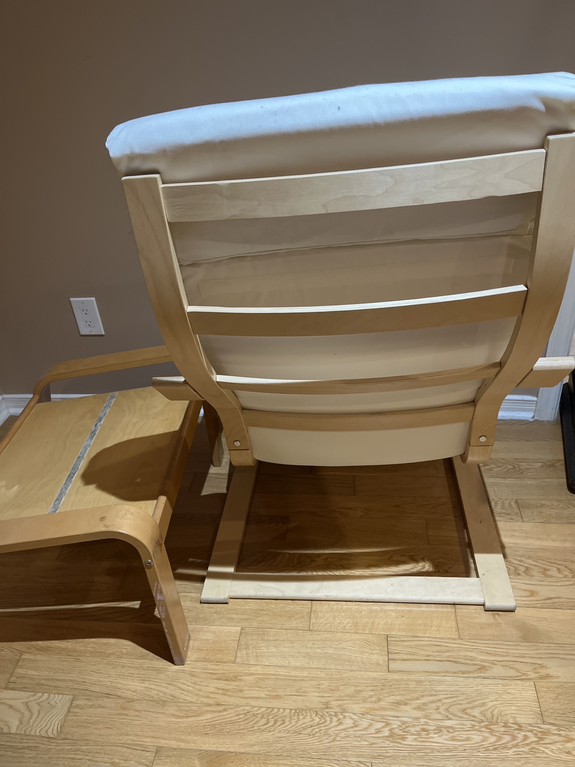 IKEA chair and ottoman - photo 4