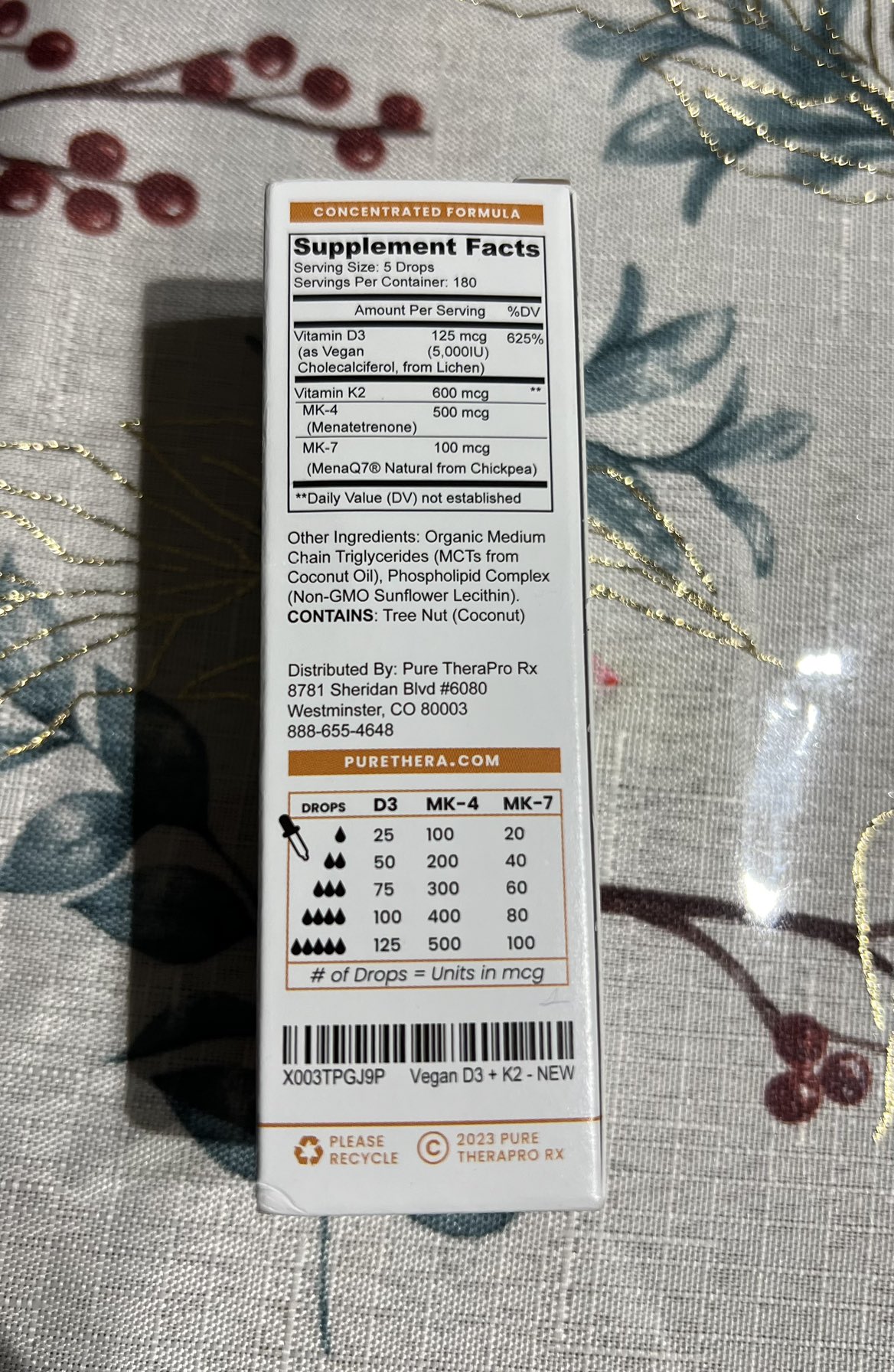 6 month supply- Vegan D3 + K2 Full Spectrum - photo 2