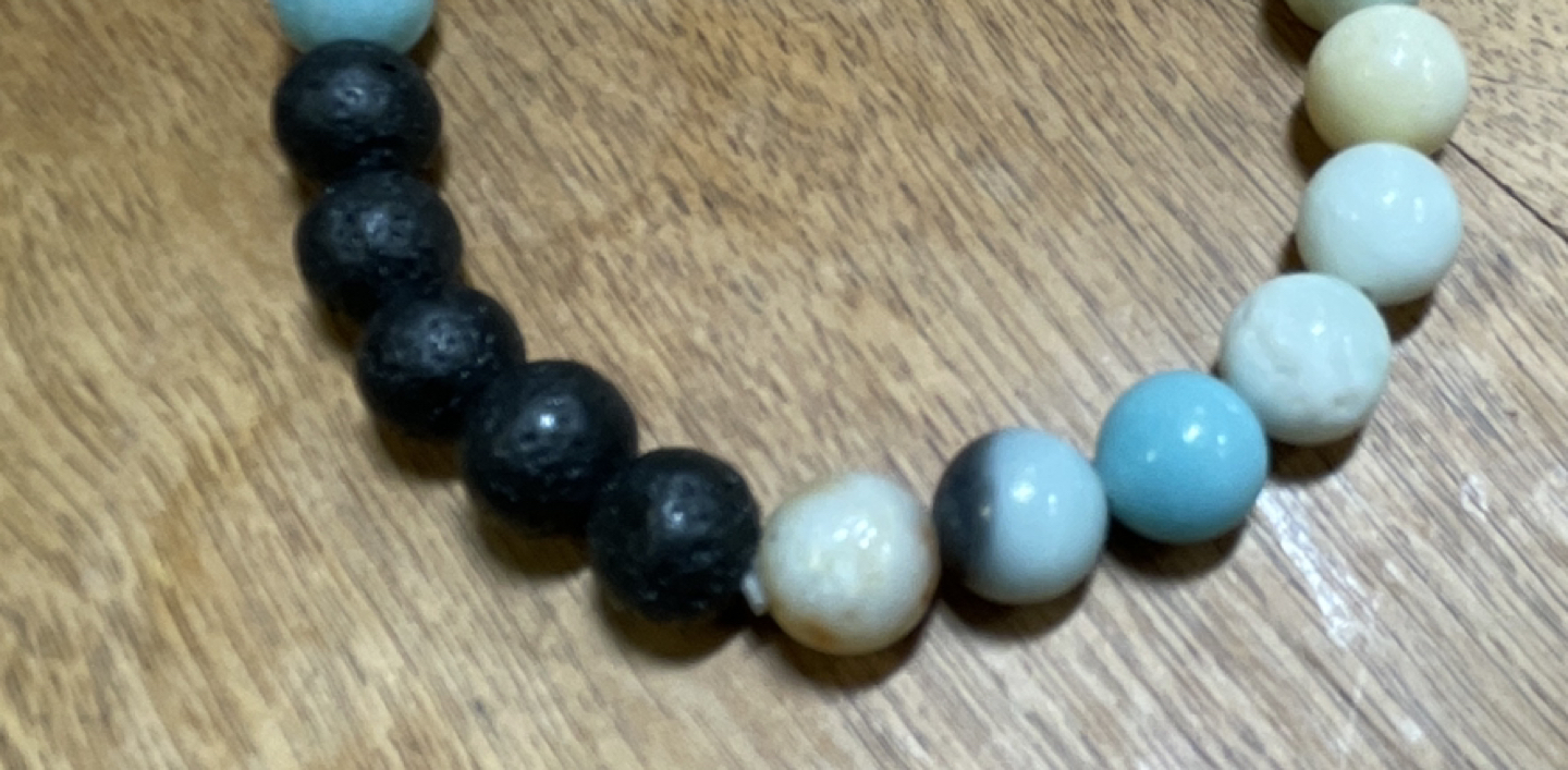 Amazonite and Lava Semi Precious Stone Bracelet/Scent Diffuser🎁 image indicator(3)