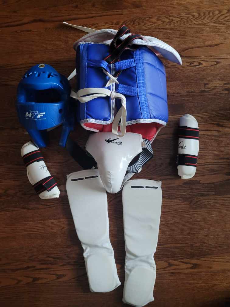 Full Karate or Taekwondo sparring gear set thumbnail