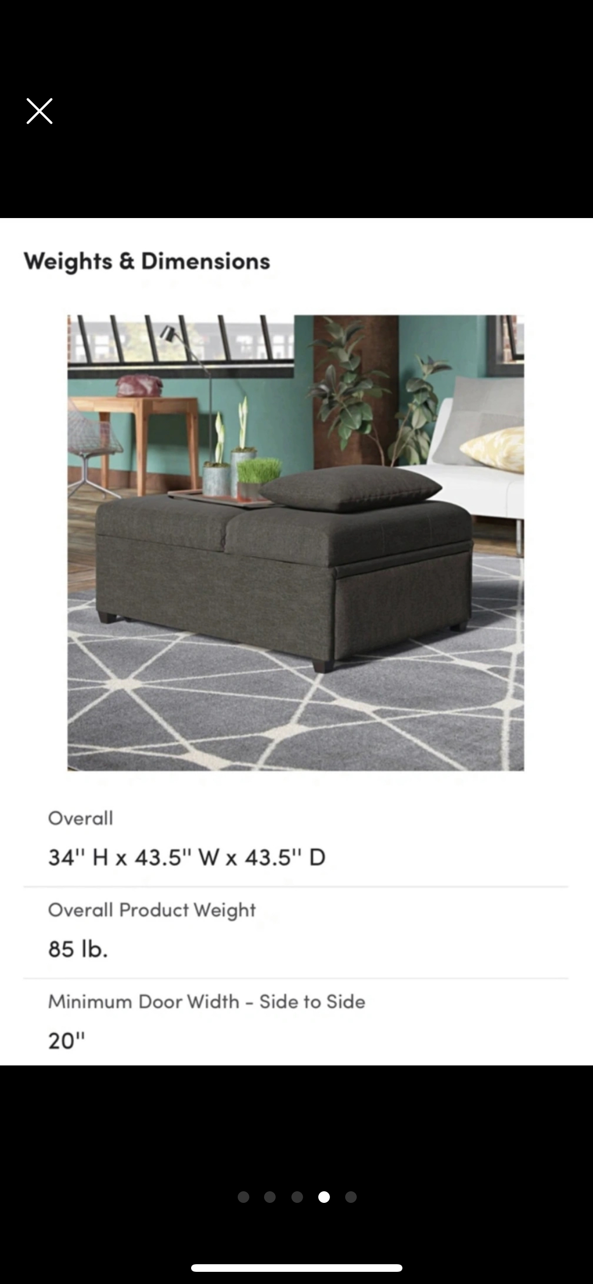 Upholstered ottoman/sleeper