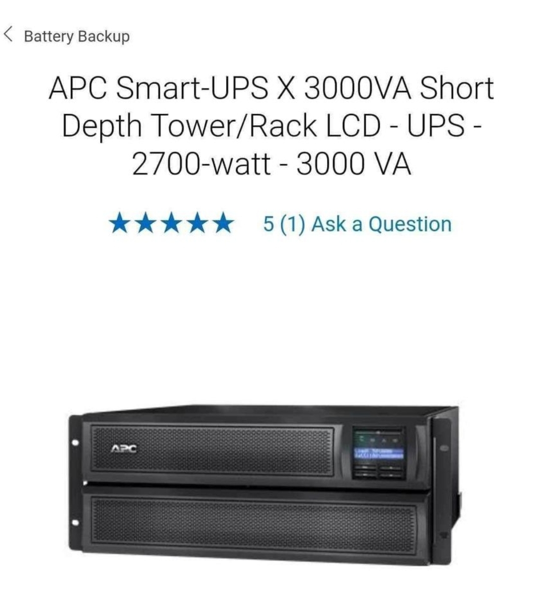 APC Smart-UPS X 3000VA thumbnail