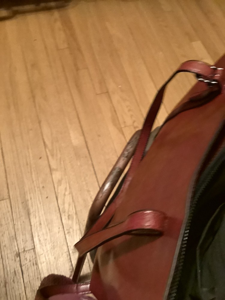 Large red purse. Leather - photo 4