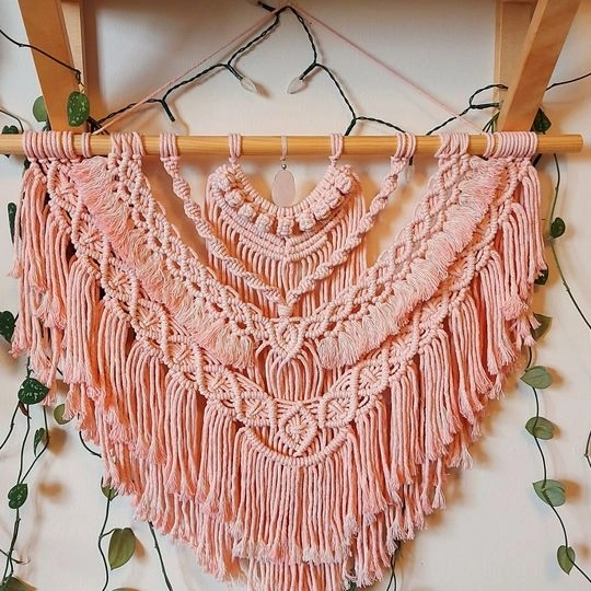 Macrame Wall Hanging - Pink thumbnail