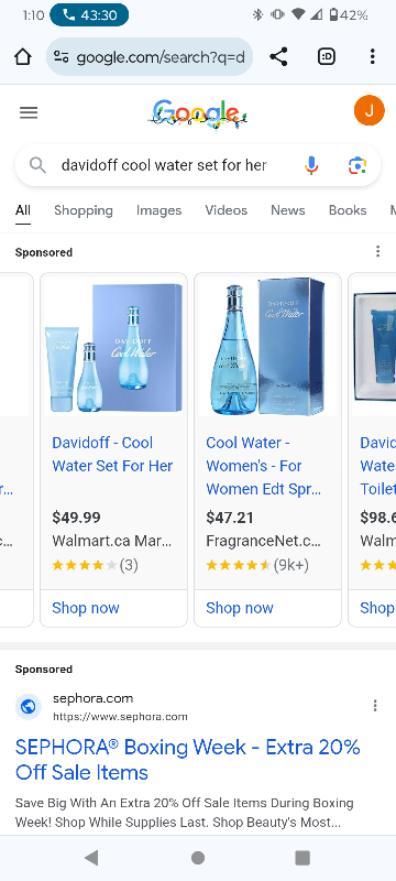 DAVIDOFF COOL WATER PERFUME SET FOR HER image indicator(3)