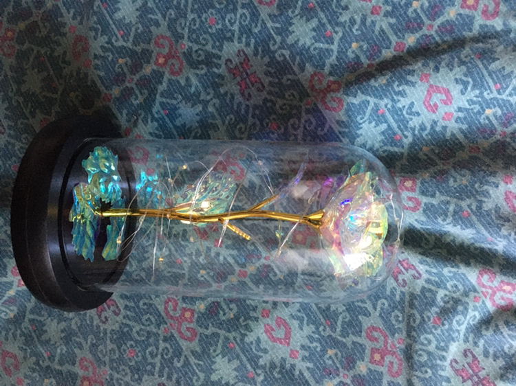#Freecycle Led flower in bell jar - photo 3