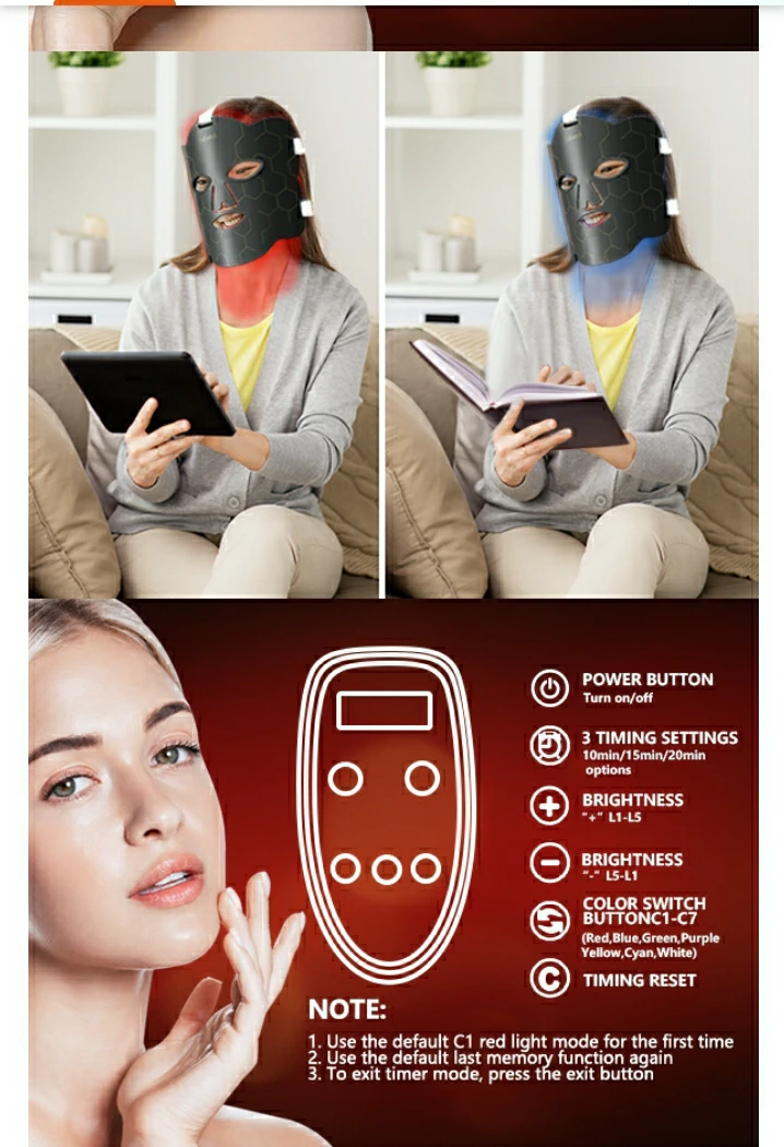 LED face mask - photo 3