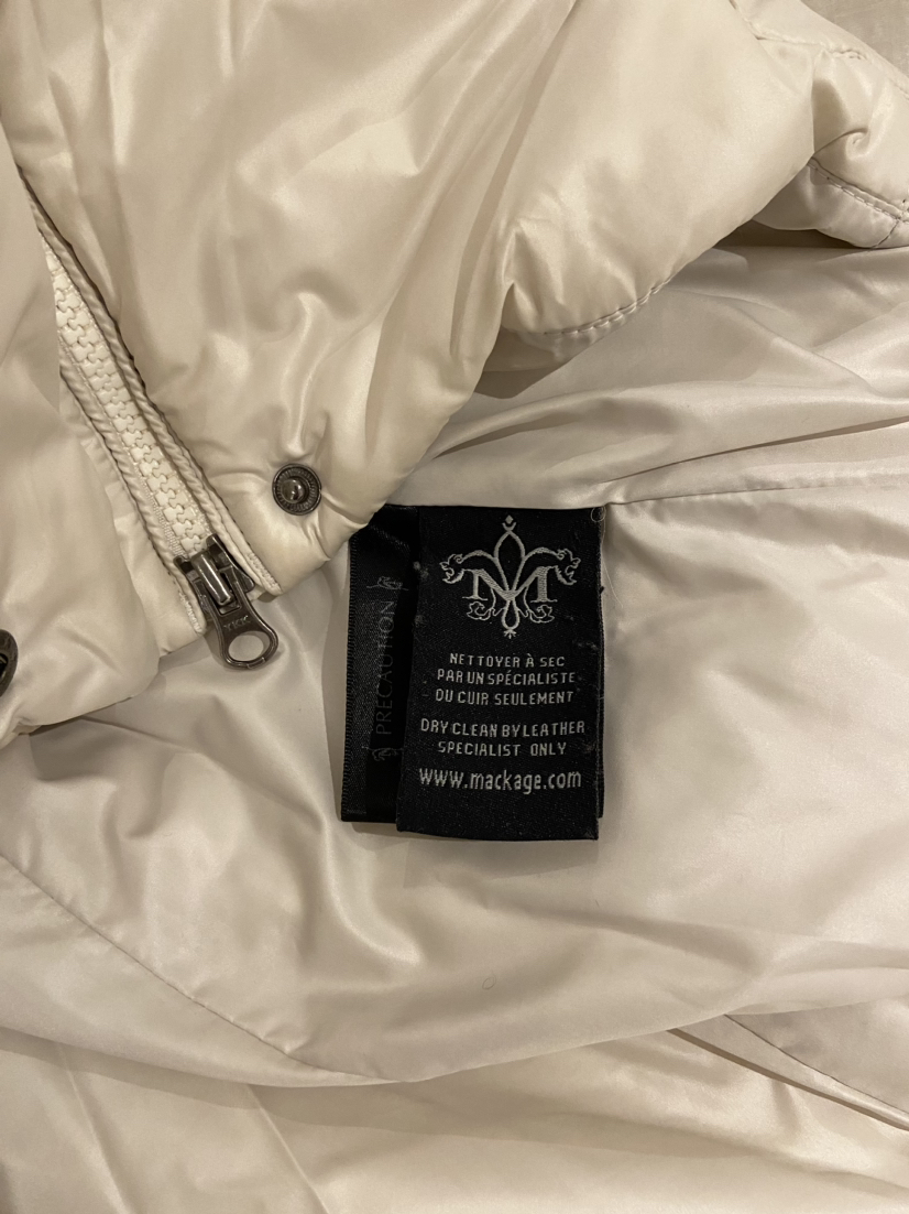 Mackage cream winter coat size XS image indicator(7)