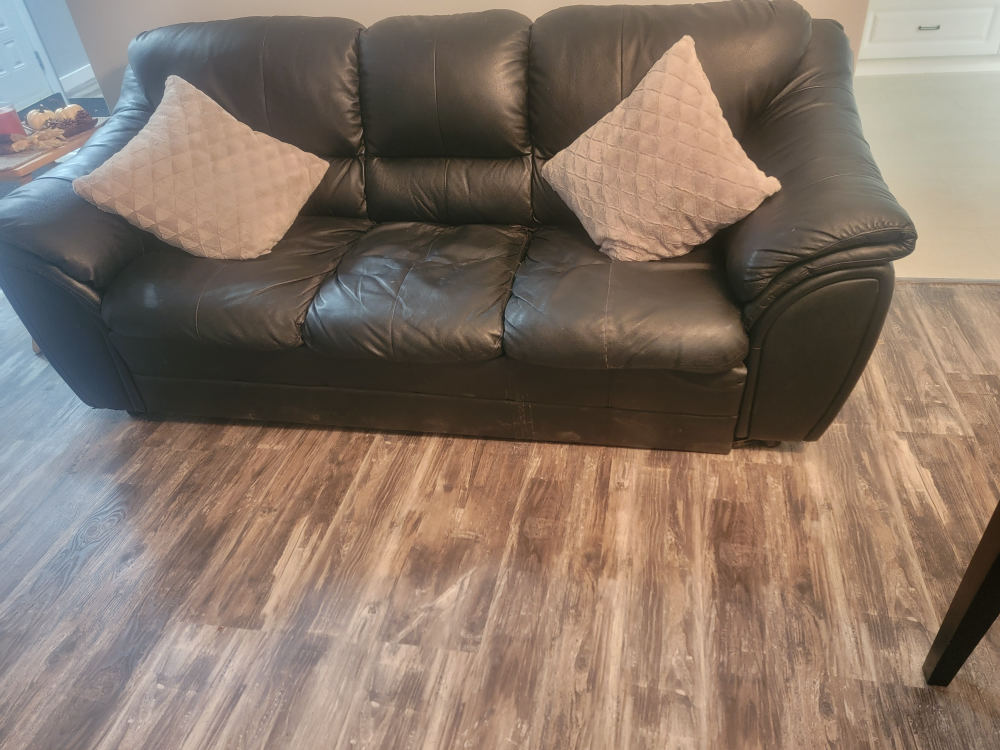 2 leather matching couches