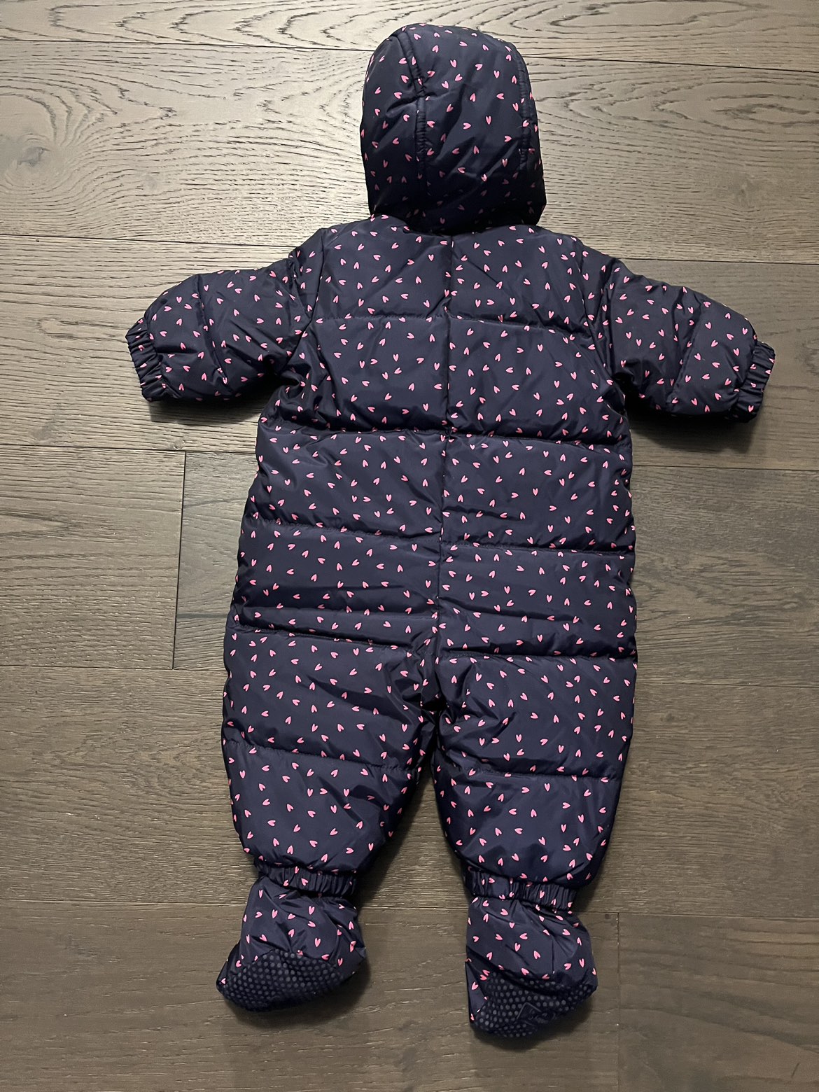 Baby gap girl down filled snowsuit 0-6M NWT ret $139 image indicator(3)