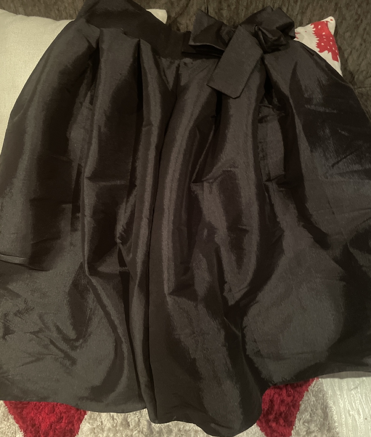Black formal flare skirt