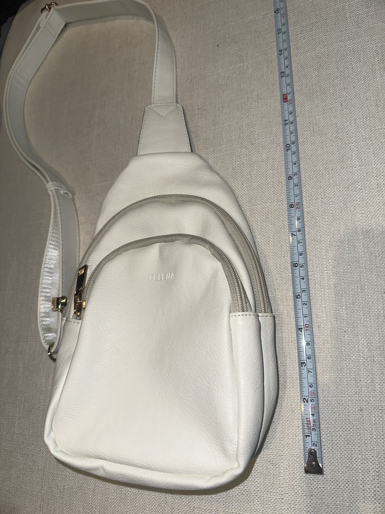*NEW* white adjustable cross body sling bag - photo 3