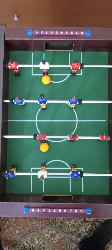 two Players table top Foosball, soccer wooden base. just$10 image indicator(3)