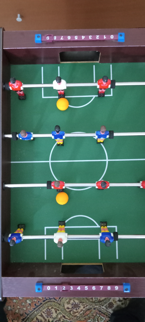 two Players table top Foosball, soccer wooden base. just$10 image indicator(6)