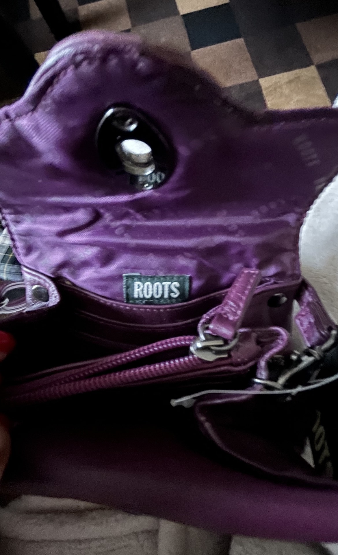 Roots smalL leather crossbody thumbnail