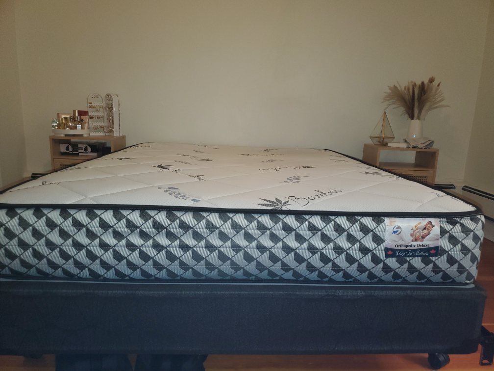 double mattress and box spring with frame - photo 4