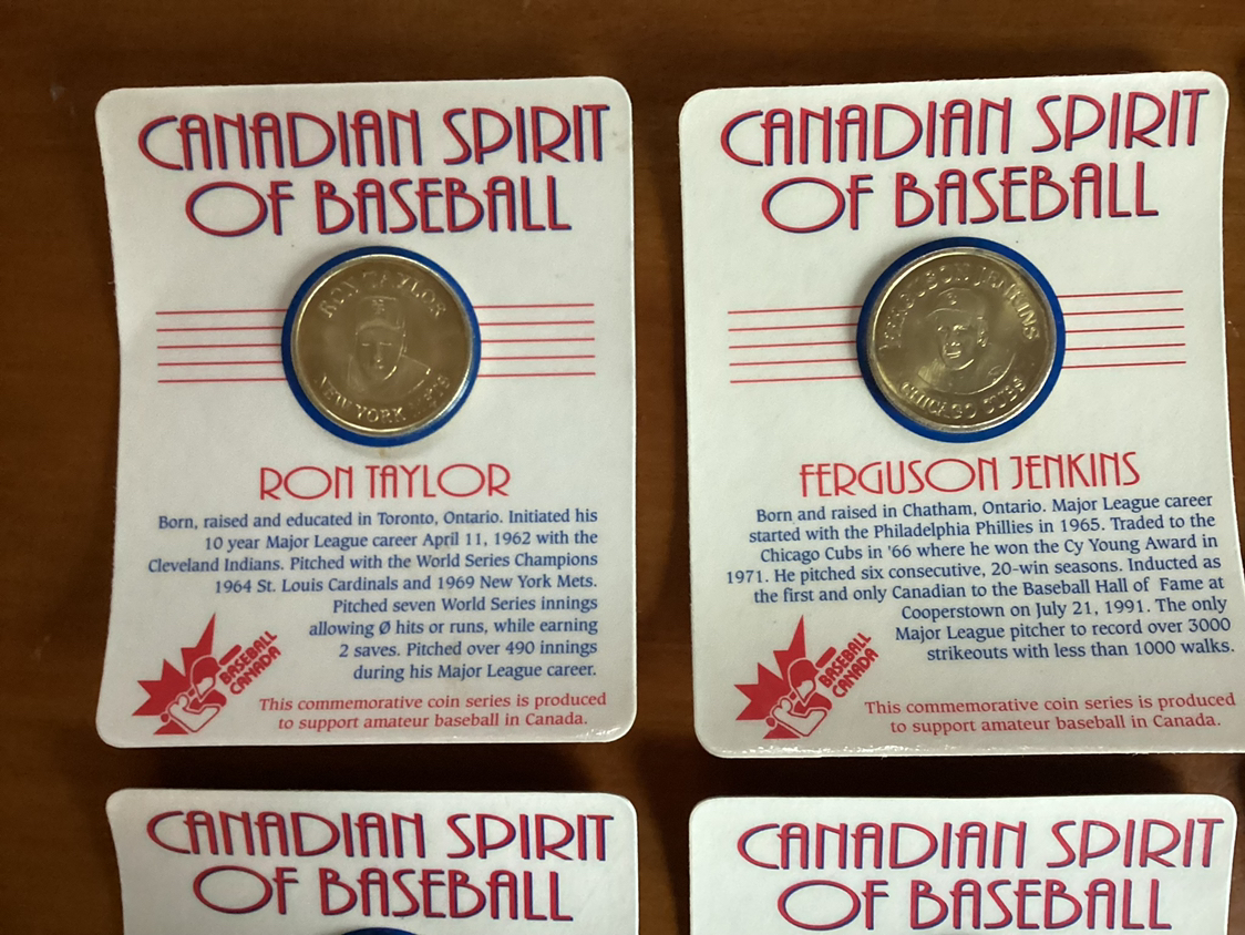 6 Rare Unopened CANADIAN SPIRIT of BASEBALL COMMEMORATIVE COINS image indicator(2)